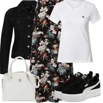 Svatovski gost Outfit sa Crna/Smeđa/Šareno/Crvena Kratke hlače velike veličine/Hlača Velika Veličina/Haljina Veći Broj Urban Classics "Outfit za odmor"