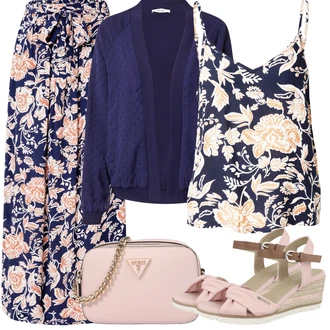 Kůže Outfit s Růžová/Béžová Sandál na klínku/Espadrilka s klínovým podpatkem/Korkový sandál na klínku/Bota Na Klínku/Espadrille sandál/Letní Bota/Espadrilka Tom Tailor "Letní vzhled pro módní ženy"