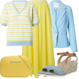 Outfit sa SvjetloPlava/Plava Odijelo VERO MODA "Outfit za odmor"