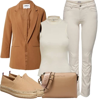 Visok Outfit sa Kaki/Bež/Smeđa Kožna Jakna/Bikerske Traperice/Skraćene Traperice/Čizma do Gležnja/Termo Traperice/Traperice s Prorezom/Kožne Cipele/Push-up Traperice/Traperice Slim Kroja/Zimska jakna/Capri Traperice Only "Outfit za odmor"
