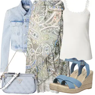 Outfit sa Zeleno/Kaki/Siva Suknja/Tunika/Haljina Veći Broj Hailys "Outfit za odmor"