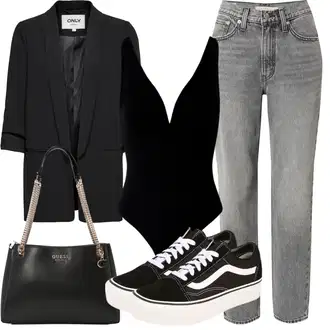 50-ih godina Outfit sa Siva/Svjetlosiva Mom Jean/Dad Traperice/Traperice Ravne Nogavice/Sužene Traperice/Vintage traperice/Formalna Košulja/Skraćene Traperice/Muška Kožna Jakna/Girlfriend Traperice/High Waist Traperice levi's ® "Outfit za odmor"Look: Stil, Rap, 90-ich, Mom, 50-ih godina