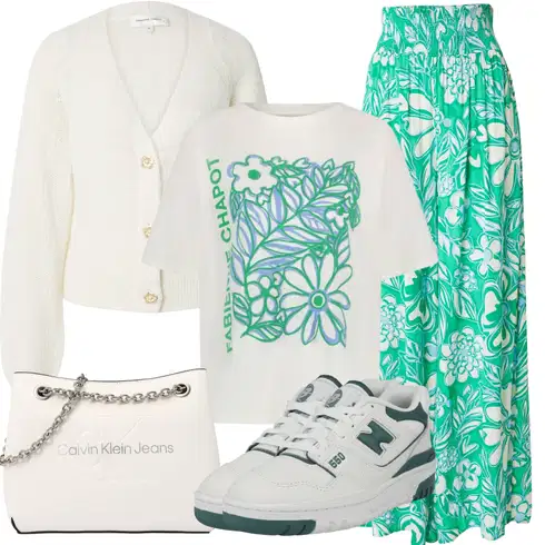 Kombinace Tyrkysový/Zelená Široká Kalhoty/Plážová Kalhoty/Kalhoty s Potiskem/Palazzo Kalhoty Fabienne Chapot