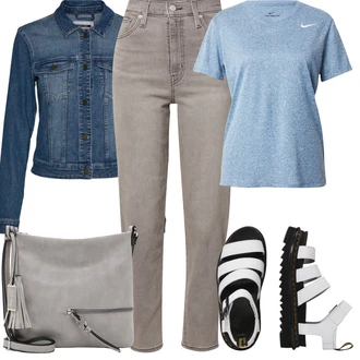 Outfit sa Crna Dr. Martens "Outfit za odmor"