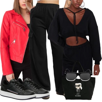 Dolga outfit mit Rjava/Črna/Oranžna Ozka Superga/Usnjene superge/Superge Nizka/Čevelj na vezalke kinetix "Vsakodnevni Outfit"
