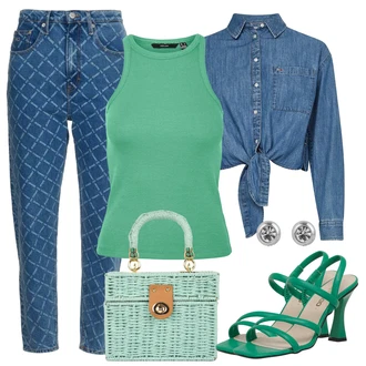 outfit mit Majica brez rokavov/Moški čevlji/Grafična majica/Športna majica brez rokavov/Pleteni vrh/Top brez rokavov VERO MODA "1869982"