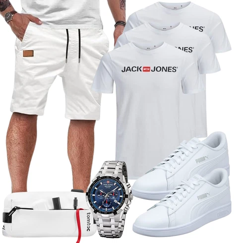 Herbst Weiß/Creme/Khaki Chino Shorts/Kurze Hose/Bermuda/Baggy Short/Sweatshorts/Musselin Shorts/Leinen-short/Cargo Short JMIERR kombinieren