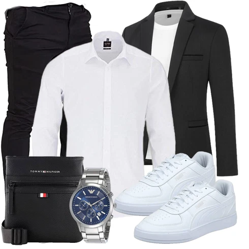 Lang Creme/Weiß Blusenoberteil/T-Shirt Langarm-Shirt/T-Shirt mit 3/4-Ärmel/Hemdoberteil/Bügelfreies Hemd/Businesshemd/Business Hemd Olymp kombinieren