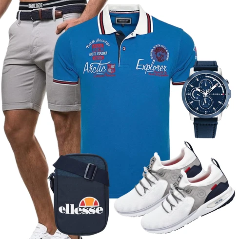 Grau/Khaki/HellGrau Chino Shorts/Bermuda/Kurze Hose/Musselin Shorts Indicode kombinieren