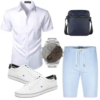 Knielang Outfit mit Leinen-short Riverso "Casual Outfit"