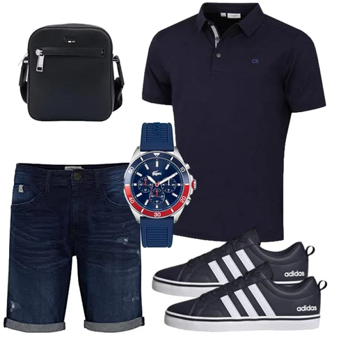 DunkelBlau/Blau Hemd Jeans Short/Bermuda 11 project kombinieren