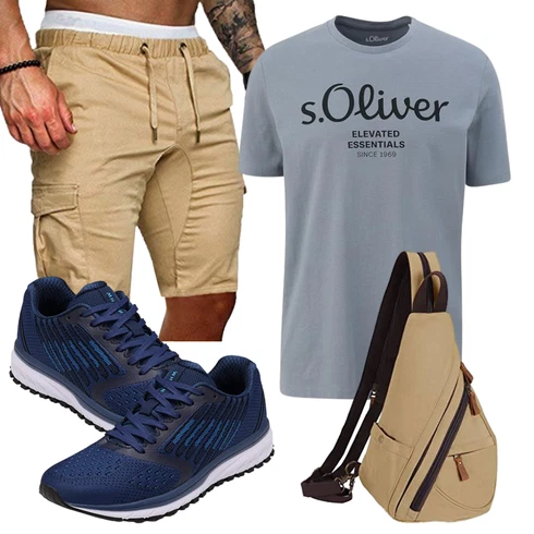 Khaki/Beige/Braun Cargo Short/Kurze Hose/Musselin Shorts/Bermuda Generic kombinieren