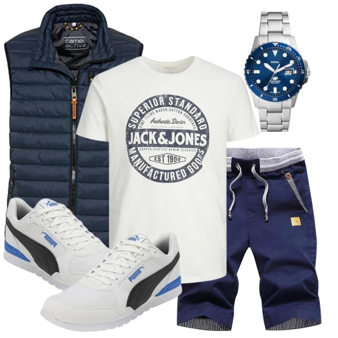 HellBlau/DunkelBlau/Blau Hybridjacke/2in1 Jacke/Steppjacke/Verstaubare Jacke/Daunenjacke/Jacke mit Seitlichem Reißverschluss/Kunstfaserjacke/Schlupfjacke/Sommerdaunenjacke Camel Active kombinieren