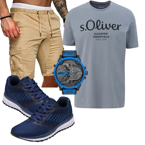 Khaki/Beige/Braun Cargo Short/Kurze Hose/Musselin Shorts/Bermuda Generic kombinieren
