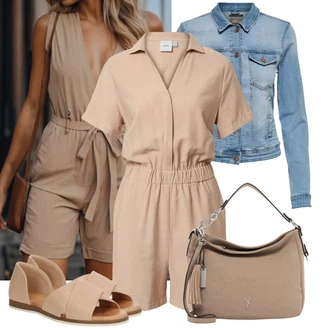 Cool Outfit s Světle modrá/Modrá Krátké Džínové Bundičky/Vintage Bund/Džínové Bund Only "Outfity na každý den"Look: Cool, Krásný, Vintage, Western, Pracovní oděvy, Retro