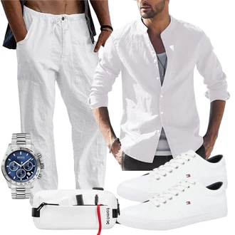 Business Outfits mit Grau Sneaker/Schuh Tommy Hilfiger "Elegant Outfit"