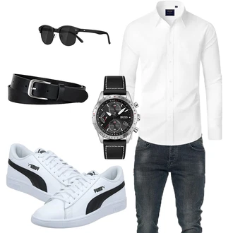 Business Outfits mit Grau Sneaker/Schuh Puma "Elegant Outfit"