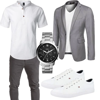Business Outfits mit Grau Sneaker/Schuh Tommy Hilfiger "Elegant Outfit"