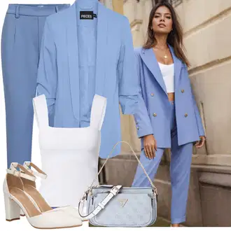 Outfity pro práci s Šedá/Světle modrá/Modrá Plisovaná Kalhoty/Kalhoty se Štěrbinou/Žerzejová Kalhoty/Bengaline Kalhoty/Ležérní Kalhoty/Chinos/Boyfriend Kalhoty/Kalhoty s nášivkou uprostřed/Mušelínové kalhoty/Navlékací Kalhoty/Pohodlná Kalhoty/Úzká Kalhoty/Dlouhá Kalhoty/Rovná Kalhoty Object "Outfit na léto"