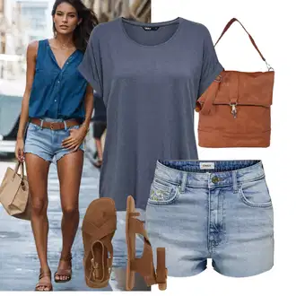 Outfit s Béžová/Hnědá Páskový Sandál/Sandál S T Páskem/Sandál Dianette/Římská sandála/Gladiátorská sandála About You "Lehký outfit"
