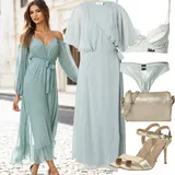 Bílé Boty na Podpatku s Třpytem Outfity image