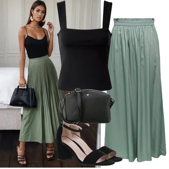 Majka mladenke Outfit sa Svjetlozelena/Zeleno/Tirkizna Hlača Velika Veličina/Haljina Veći Broj Only "Lijepi ljetni look"