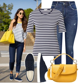 Outfit sa Plava/Tamnoplava Platnena Tenisica/Ljetna Tenisica/Niska Tenisica/Tanka Tenisica Polo Ralph Lauren "Lagana odjeća"