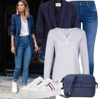 S Zlatými Knoflíky Outfit s Tmavě modrá Lidové Sako/Kožená bunda pro muže/Dvojřadový Sako/Elegantní Sako Polo Ralph Lauren "Nenucený oblekový vzhled"