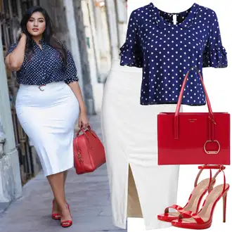 Wedding guest outfits moderne sa Krem/Bijela pencil suknja/Unisex Suknja/Suknja Do Koljena/Traper Suknja/Suknja Na Vezanje/moderne Suknja/Suknja Iz 90-ih orsay "Odjeća za punije žene"Look: Šik, Chic, Preodjeven, Glamurozno, Pametno ležerno, Layered, Ležerno, Egirl, Elegantan, Old Money, Ured, moderne, Pomorski, cool, Burleska