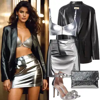 Outfity na Nový rok "Outfit pro 90. let Party"