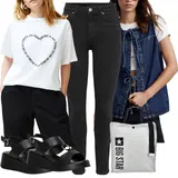 Slim fit Kavbojke Visokega Pasu outfiti za dame image