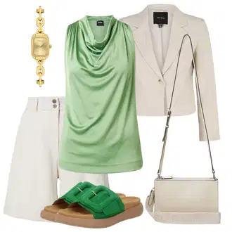 outfit mit Bež/Rjava/Khaki Obleka Vero Moda Petite "poletna Obleka"
