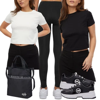 outfit mit Črna/Rjava Pajkice z Visokim Pasom/Pletena Pajkica/Pajkice z Razporkom/Podložena Pajkica/Neprosojna Pajkica/Hlača s Stremenom/Usnjena Jakna/Treggings/Tople Pajkice Urban Classics "poletna obleka"