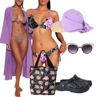 outfit mit Rdeča/Roza/Oranžna Nakupovalka/Nakupovalna torba/Napihnjena torba/Torba za prenosnik/Previjalna torba/Bombažna vrečka/Vrečka iz blaga semiline "poletna obleka"