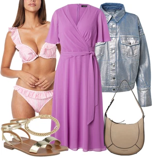 outfit mit Rjava/Siva/Zlati/Rumena/Bež Zaprta sandala/Rimski sandal/Sandala s peto/Sandali s Paščkom/Čevelj s trakom/Poletni Čevelj/T-pašček-Sandal/Vintage sandal Only "poletna obleka"