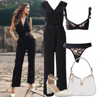 outfit mit Siva/Črna/Srebrna/Svetlo siva Spodnje perilo z nedrčkom/Korzet/Komplet spodnjega perila/Visoka podpora edoti "Poletna obleka zvečer"