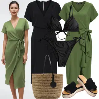 Green Outfits Estetski mit Črna Sandala s platformo Altercore, Rjava/Mešane barve/Siva/Rdeča/Modra Nakupovalka/Torba za čez ramo/Nakupovalna torba/Torba za prenosnik/Vrečka iz blaga/Velika torba bertoni "Poletna plažna obleka"Look: Estetski, Prevelik, Športno, Eleganten, Modna, Metal, Rockenjski, Gotika, Boho, Boemski, Fancy, Retro, Premij, Unisex, Lev