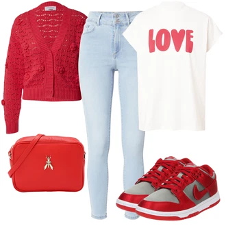 outfit mit Svetlo modra Usnjena Jakna/Ženske 7/8 Kavbojke/Gležnarji/Capri Kavbojke/Odrezane Kavbojke/Kavbojke Visokega Pasu/Kavbojke z Razporkom/Push up Kavbojke/Kavbojke na Poteg/Usnjene Čevlje/Zimska jakna VERO MODA "Poletni outfit"