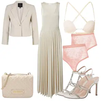 outfit mit Bež/Rjava/Khaki Obleka Vero Moda Petite "Poletni outfit"