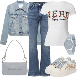 outfit mit Modra/Svetlo Modra Hlača velika velikost/Kavbojke "Poletni outfit"