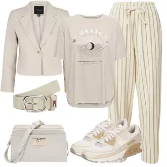 outfit mit Bež/Rjava/Khaki Obleka Vero Moda Petite "Poletni outfit"