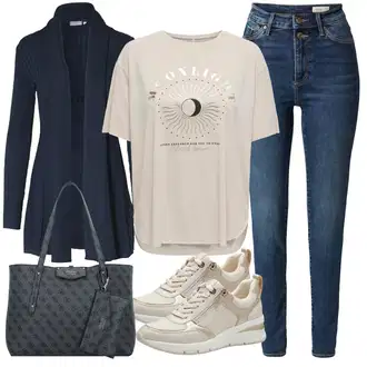 outfit mit Bež/Khaki/Rjava Teddy Superga/Women's Casual shoes/Usnjene superge/Superge Nizka/Ozka Superga/Superge Z Bočno Zadrgo/Poletne superge Tamaris "Poletni outfit"