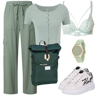outfit mit Zelena/Svetlo zelena Pametna ura/Zapestna ura Lacoste "Poletni outfit"