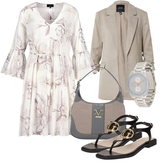 outfit mit Svetlo modra/Modra/Siva/Srebrna Verižna ura/Zapestna ura Lacoste "Poletni outfit"