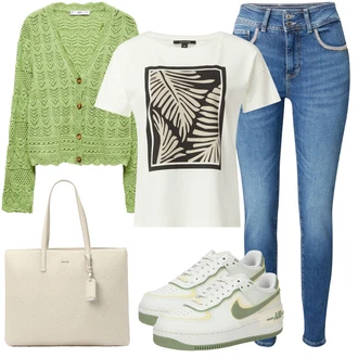 outfit mit Modra Hlača velika velikost/Kavbojke/Pajkice Velika Velikost Guess "Poletni outfit"