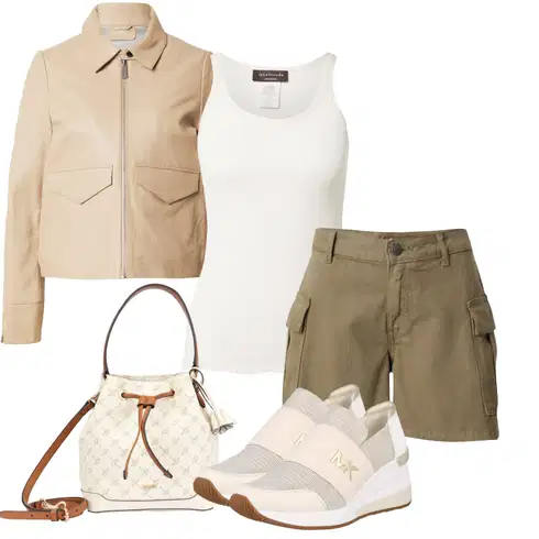 Roza Superga kombinirajte z Bež/Khaki/Rjava Plašči velikih velikosti/Jakne Oakwood, Rosemunde, JOOP!, Noisy may, Bela/Roza/Khaki/Rjava/Bež Usnjene Superge/Superge Nizke/Superge brez vezalk/Nogavice čevlji/Poletne superge MICHAEL Michael Kors