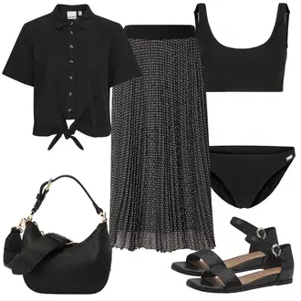 outfit mit Črna Kopalka Bustier bikini Fila "Poletni outfit"