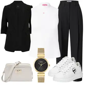 outfit mit Črna/Siva Plašč/Kratek Blejzer Vero Moda Petite "Poletni outfit"