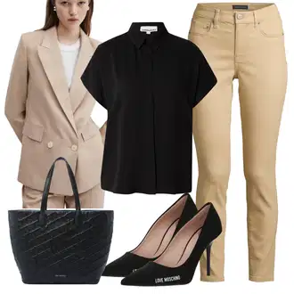 outfit mit Bež/Khaki Obleka Mango "Poletni outfit"