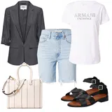 Outfiti z denim kratkimi hlačami image